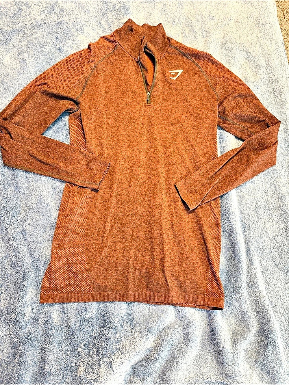 Gymshark Vital Seamless 1/4 Zip Pullover Men's Burgundy - Medium